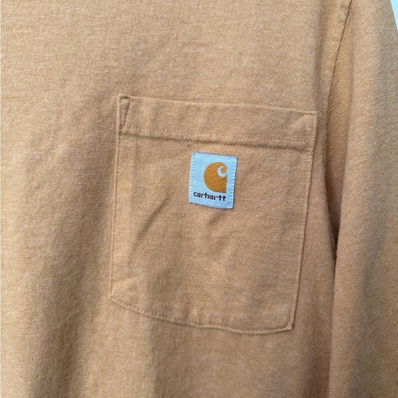 Carhartt Tan Long Sleeve Workwear Shirt - Picture 5 of 8